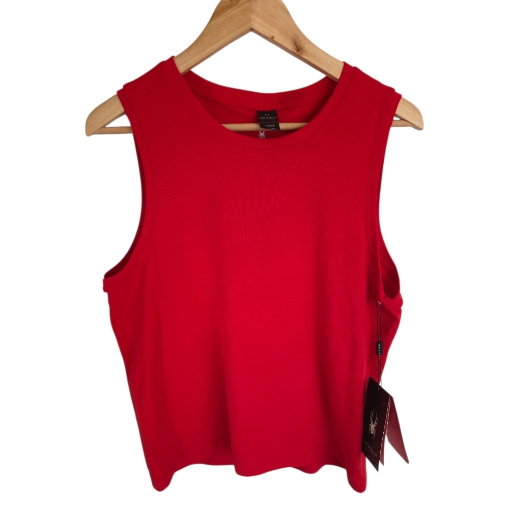 NWT Spyder Active Women's Red Tank Top Stretch Size XL